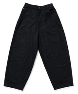 Wool Barrel Leg Trousers