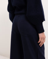 Wool Barrel Leg Trousers