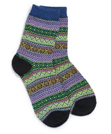 navy rae feather nordic socks cotton wool