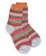 orange rae feather nordic socks