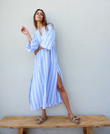 Seersucker Striped Kaftan