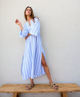 Seersucker Striped Kaftan