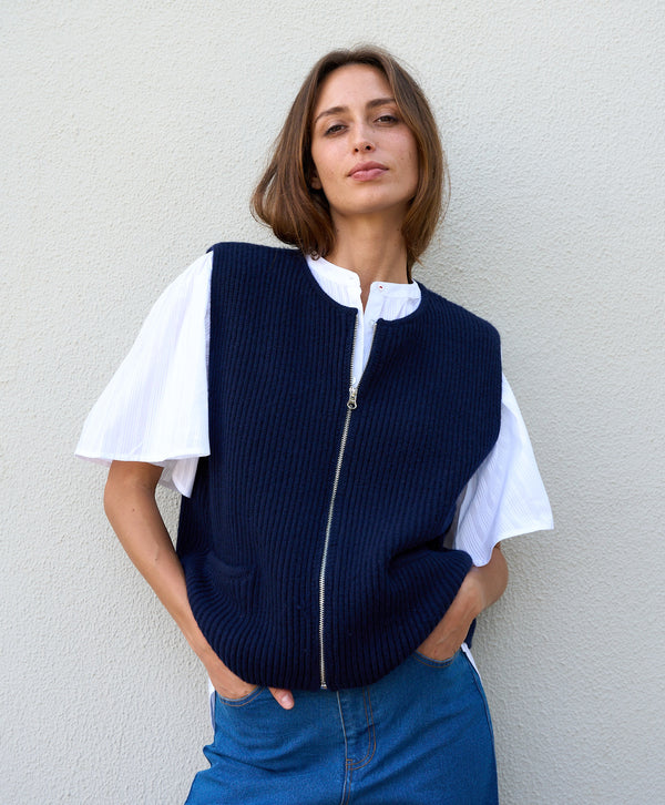 Zipped Gilet