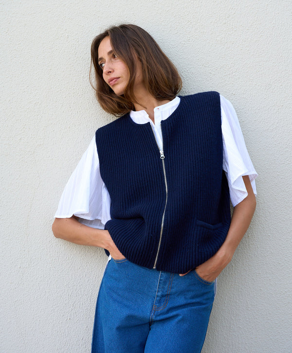 Zipped Gilet