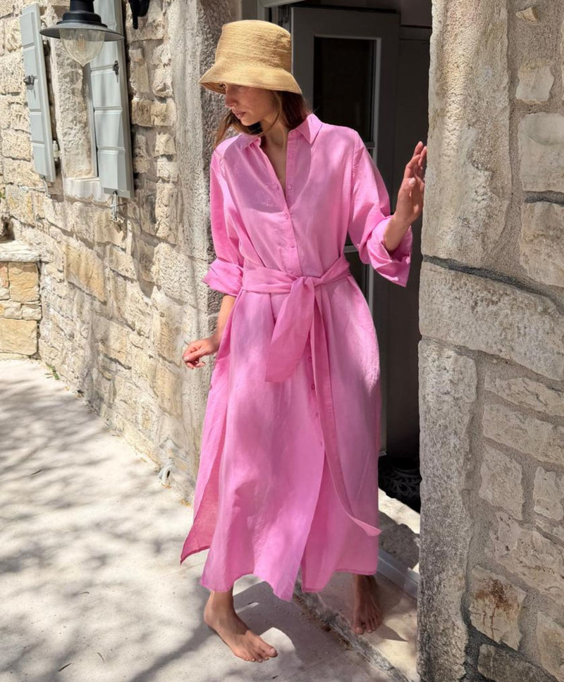 Pink Nicola Shirt Dress | Dresses | Clothing