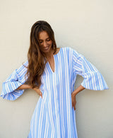 Seersucker Striped Kaftan