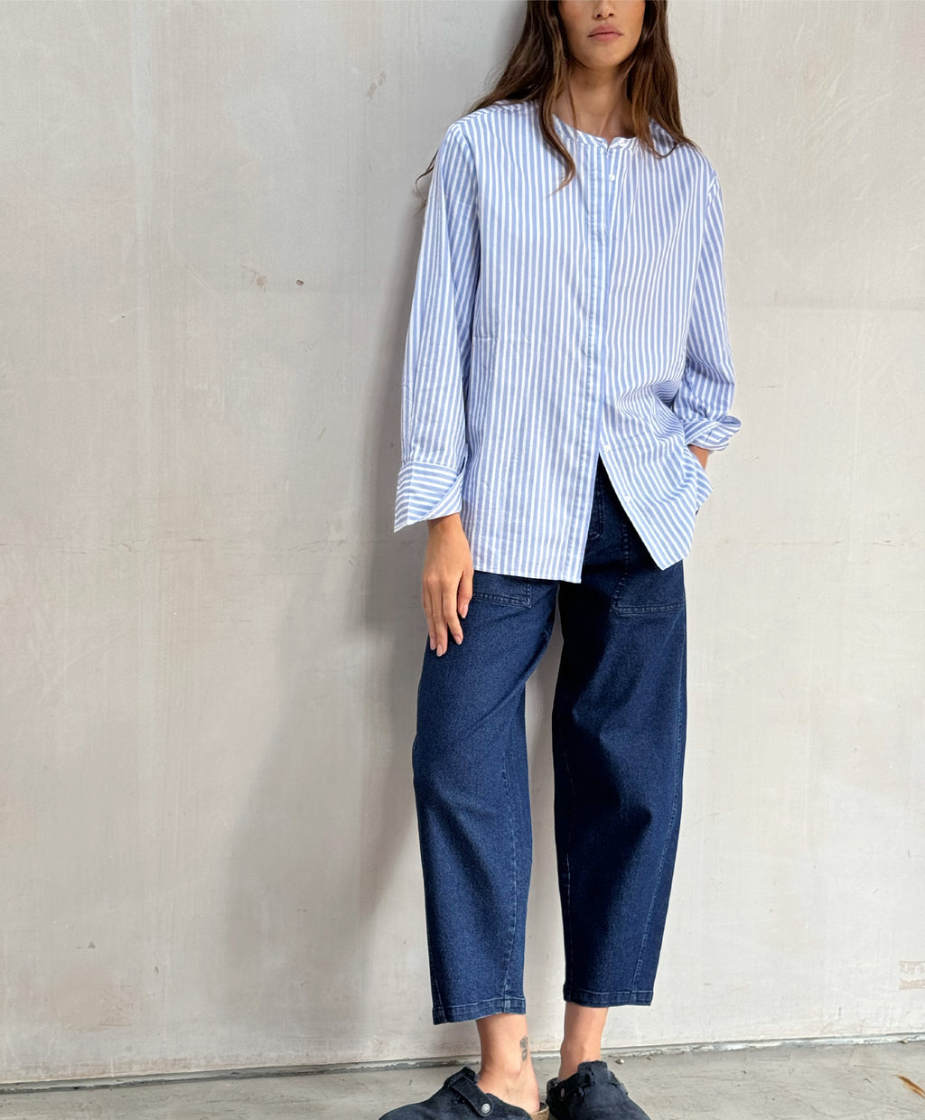 Denim Barrel Leg Workman Jean | Trousers & Jumpsuits | Clothing | Rae ...