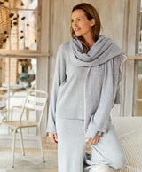 Contrasting Edge Cashmere Scarf