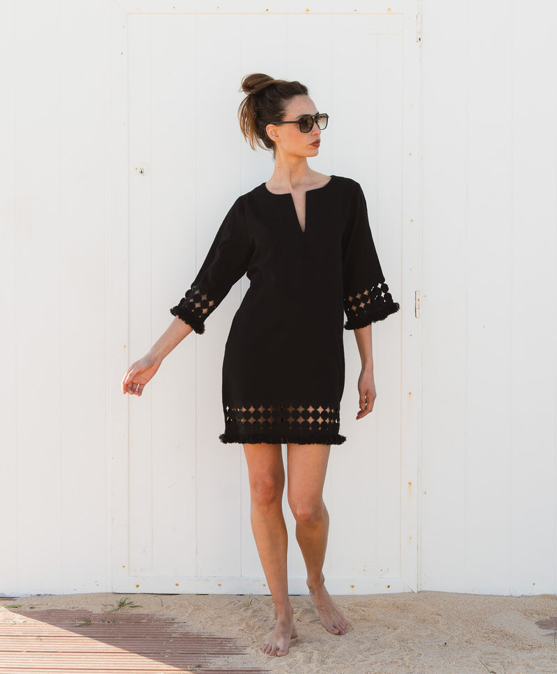 Black Milly Short Beach Dress | Dresses | Clothing | Rae Feather