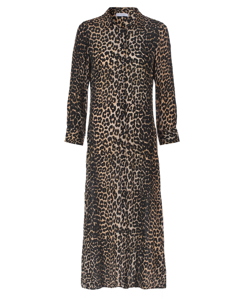 Nicola Leopard Shirt Dress