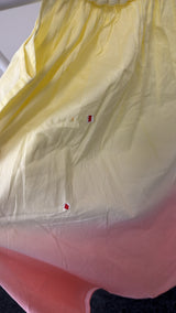 247 - YELLOW PINK TIE DIE HALTER NECK TOP SMALL