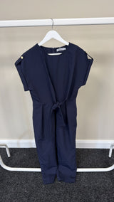 257 - NAVY SHORT SLEEVE JUMPSUIT XTRA LARGE