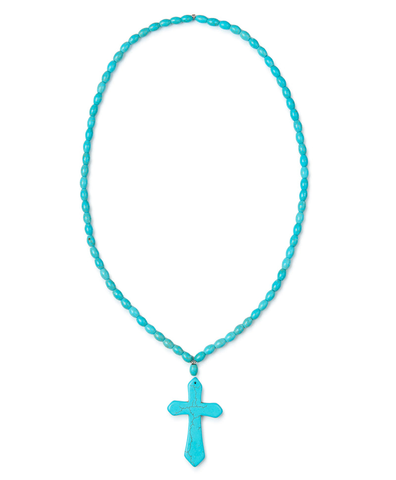 Turquoise cross necklace