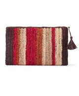 Striped  Raffia Purse