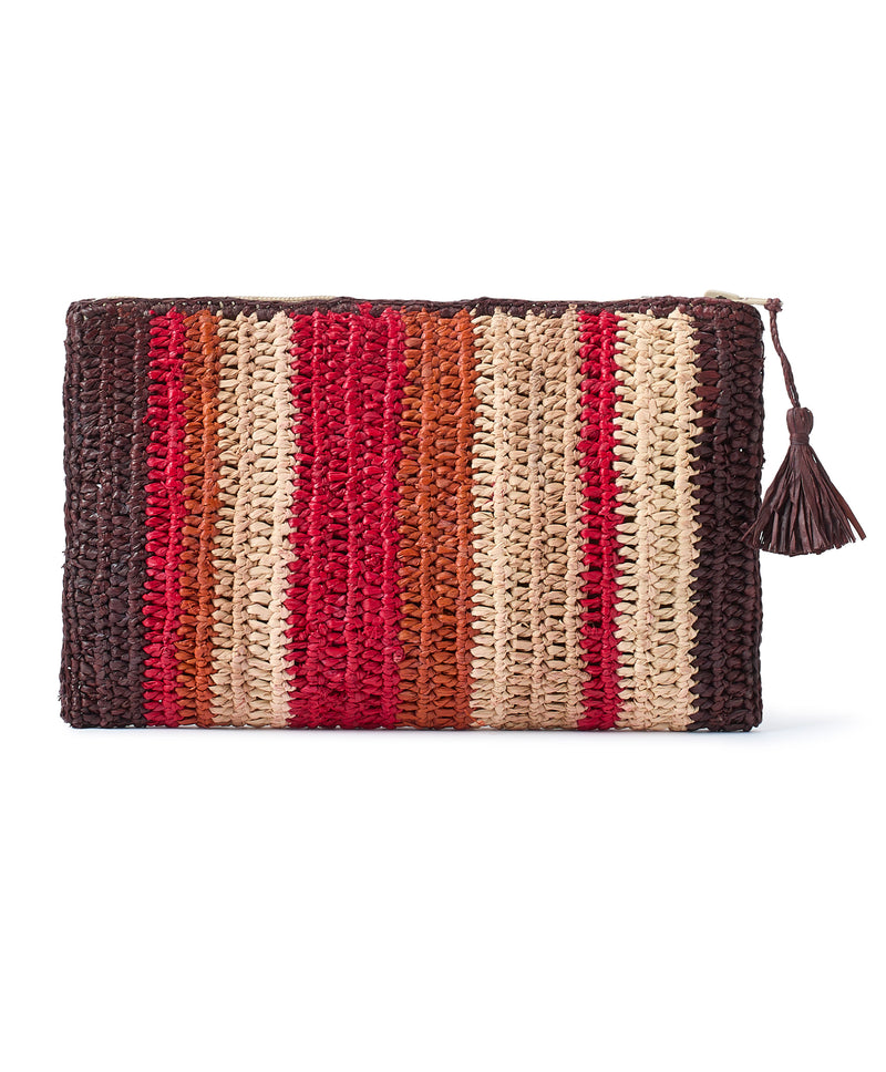 Striped  Raffia Purse