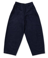 Wool Barrel Leg Trousers
