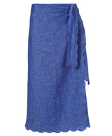 Scallop Edge Judy Linen Skirt