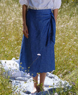 Scallop Edge Judy Linen Skirt