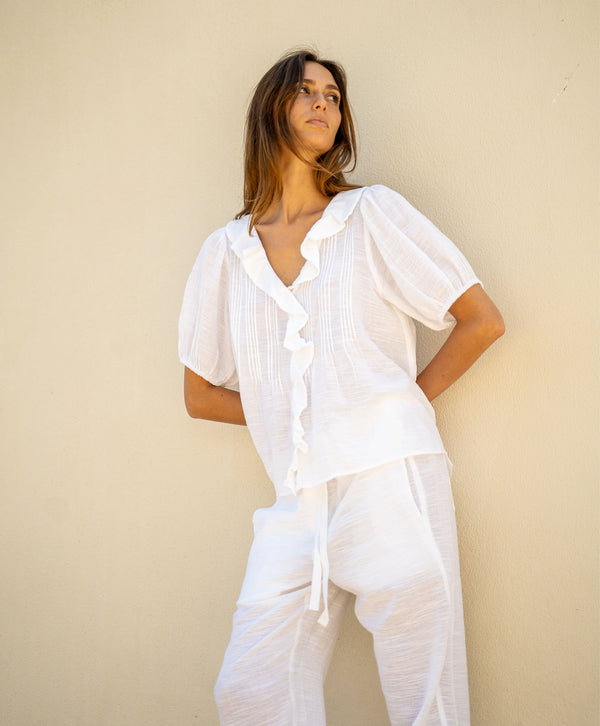 Flora Cheesecloth Blouse