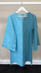 3 - SAMPLE SALE BLUE TWO TONE TUNIC SMALL