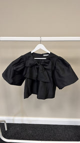 212- SAMPLE SALE BLACK TOP MEDIUM WITH BOW