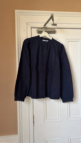 144 - SAMPLE SALE DENIM SHIRT MEDIUM SMALL MARK AT TOP AS SHOWN