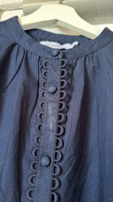 144 - SAMPLE SALE DENIM SHIRT MEDIUM SMALL MARK AT TOP AS SHOWN
