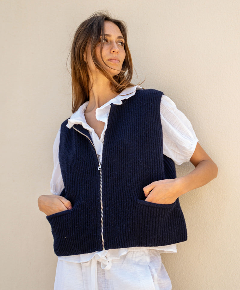 Zipped Gilet