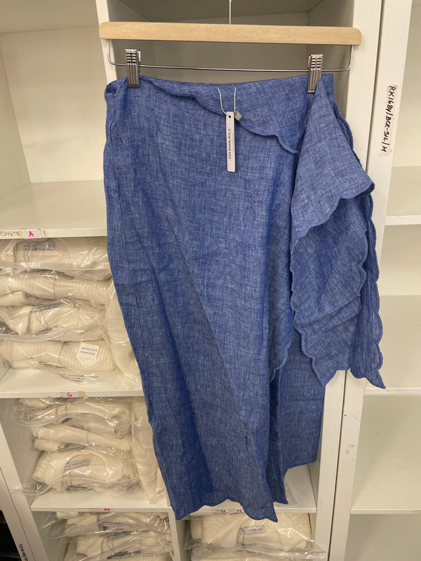 Sample sale linen wrap skirt - MEDIUM