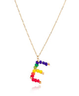 Pendant Initial Beaded Necklace