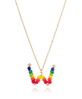 Pendant Initial Beaded Necklace