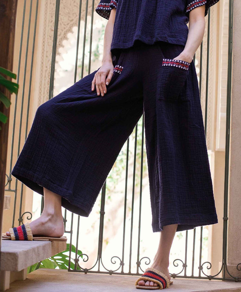 Embroidery Cheesecloth Fifi Culotte