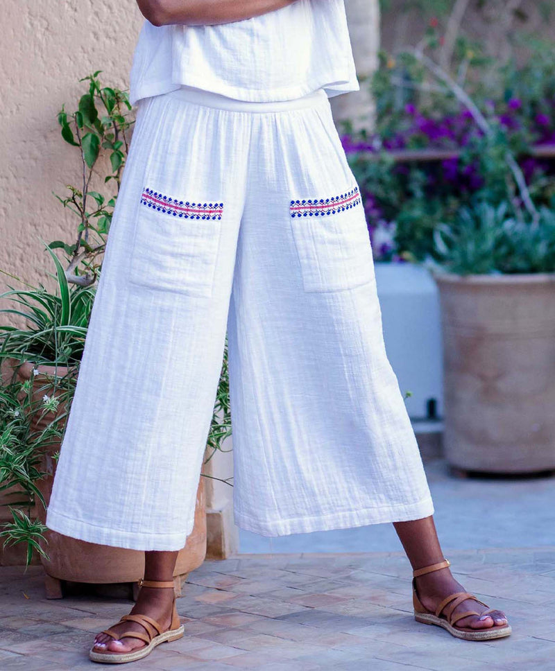 Embroidery Cheesecloth Fifi Culotte