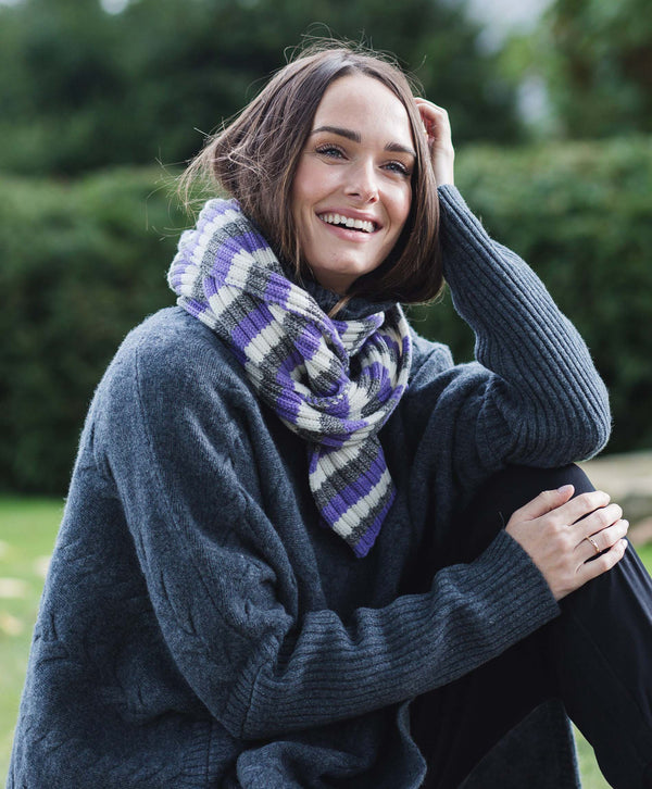 Stripe Wool Cashmere Scarf