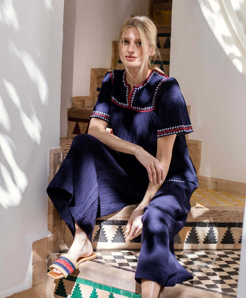 Embroidery Cheesecloth Fifi Culotte
