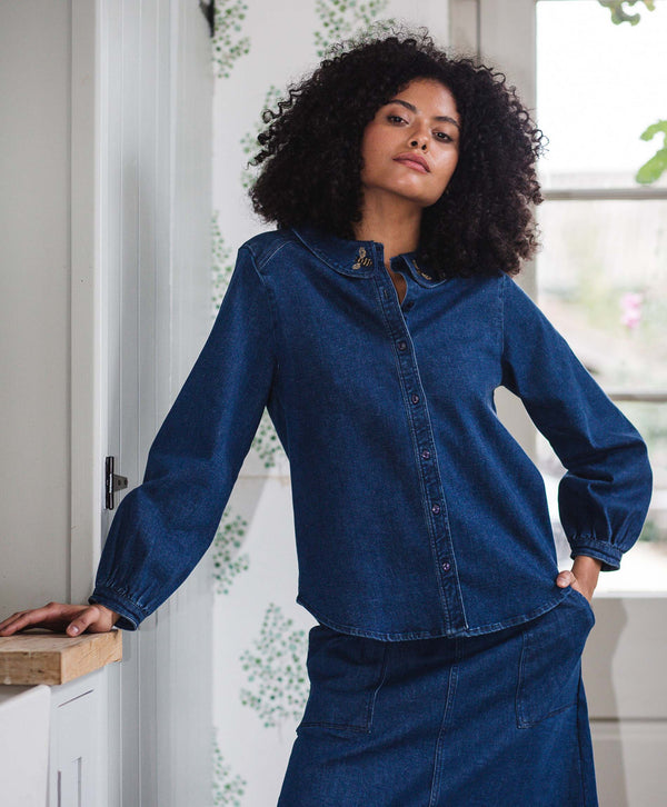 Embroidery Denim Shirt