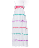 Embroidery Cotton Bandeau Dress