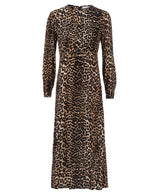 Leopard Print Pleat Dress