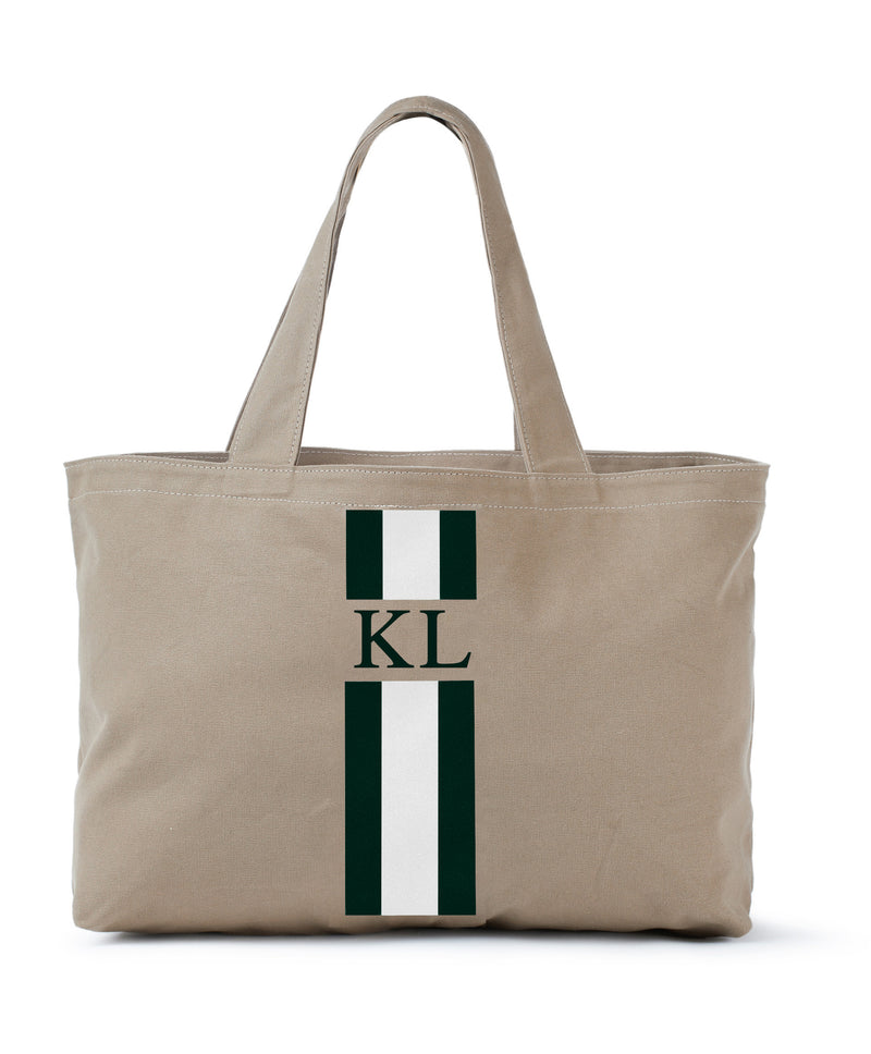 khaki hand painted personalised rae tote handbag