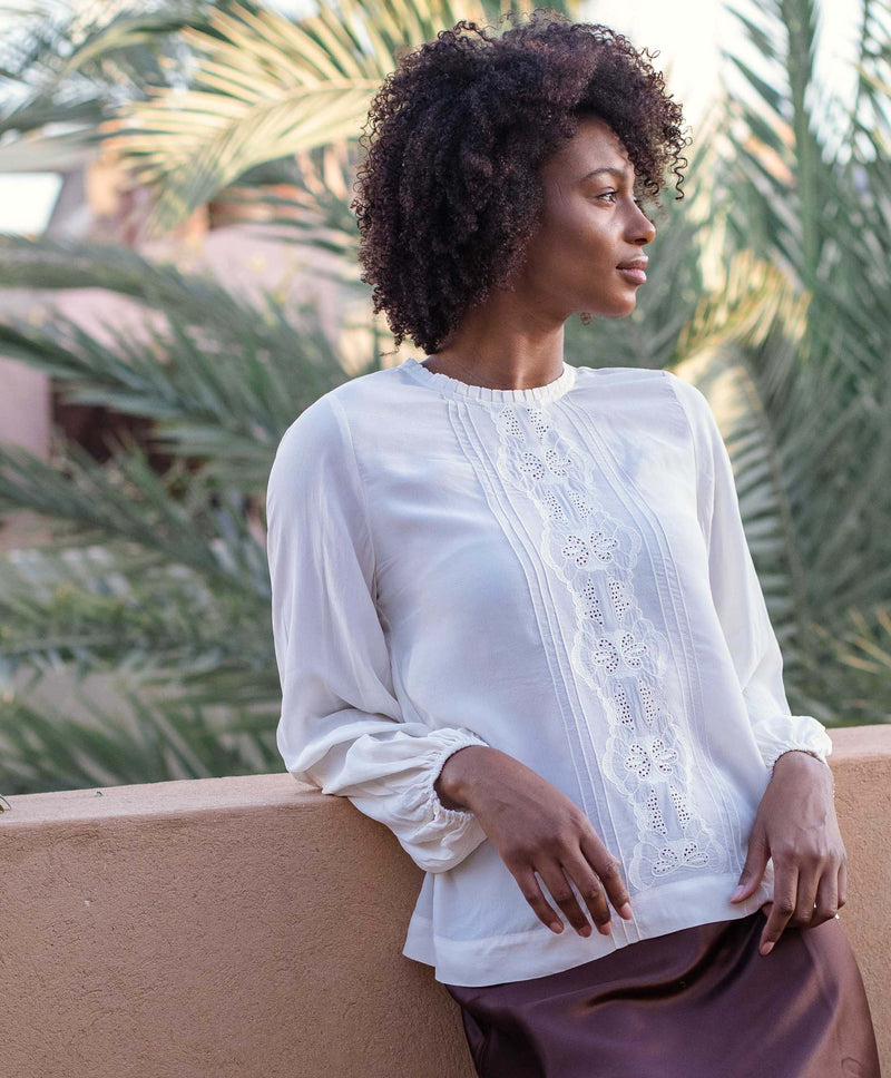 Sam Mulberry Crepe Blouse