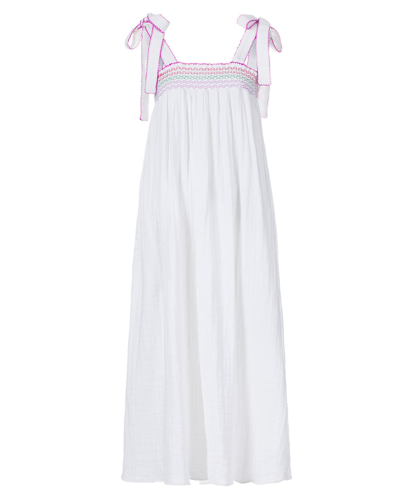 Smocked Cheesecloth Dress