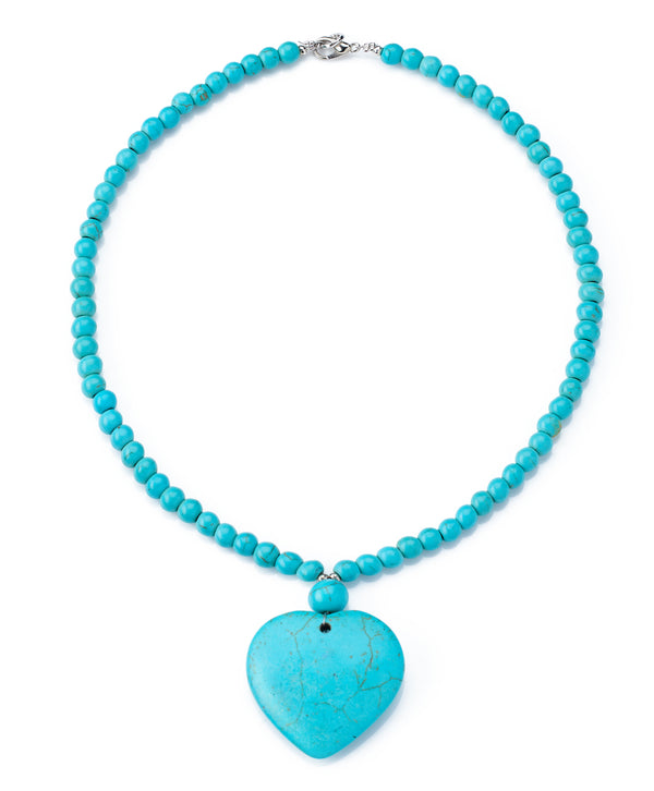 Turquoise Love Heart Necklace