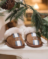 slip on personalised sheepskin fur slip on  womens slippers