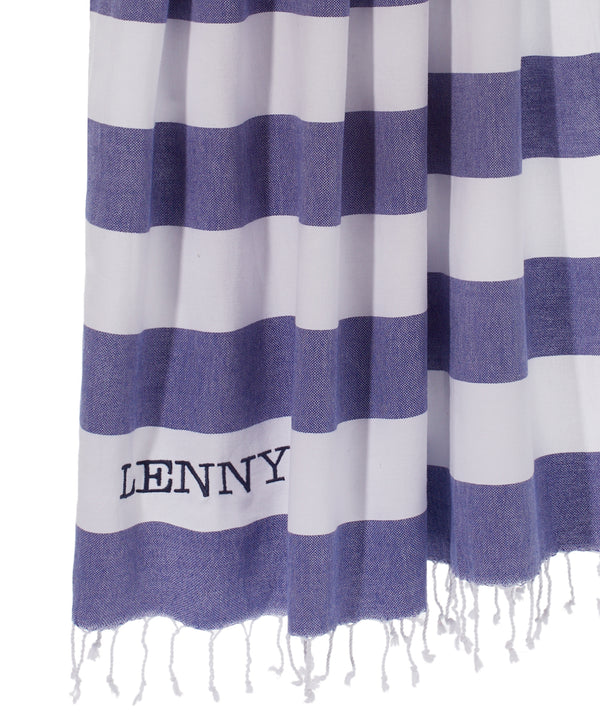 Wide Stripe Personalised Hammam Towel