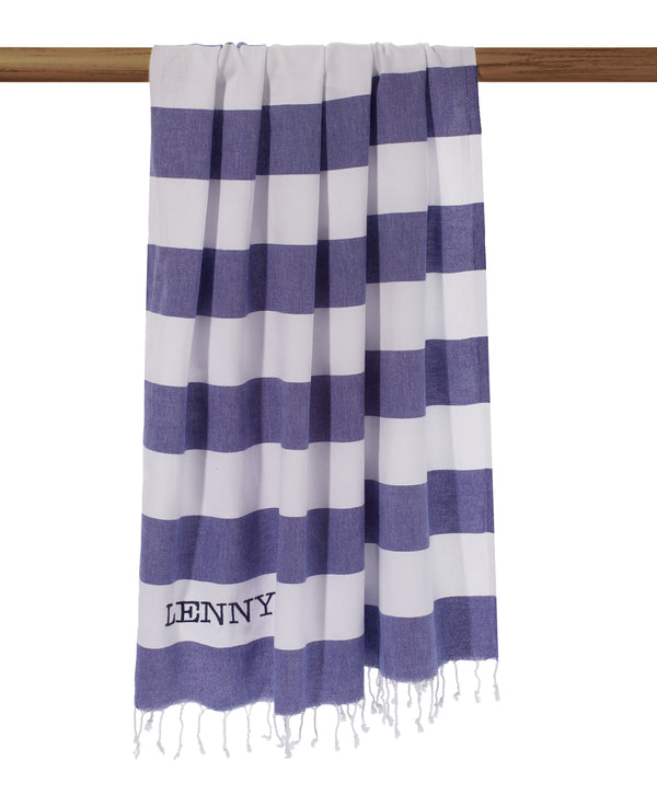 Wide Stripe Personalised Hammam Towel